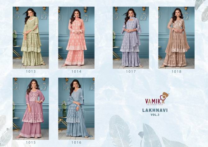 Vamika Lakhnavi 3 Heavy Rayon Festive Wear Fancy Ready Made Suit Collection
